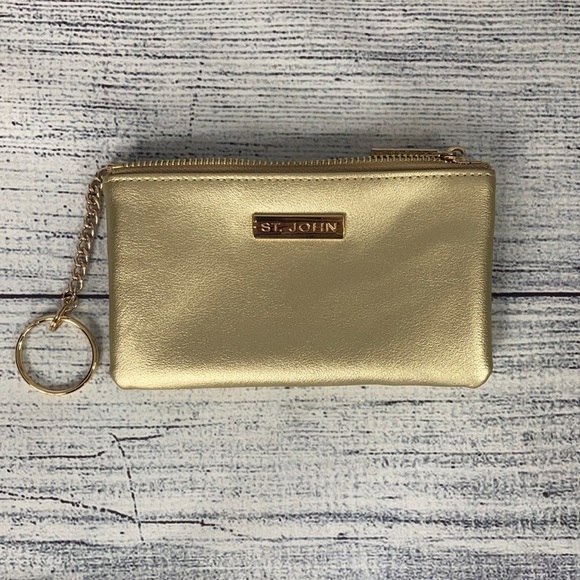 St. John Luxury Designer Gold Coin Purse - Picture 1 of 9